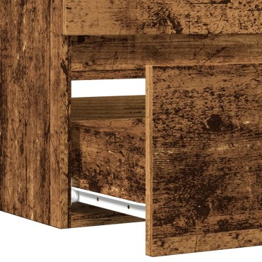 vidaXL Ντουλάπι Νιπτήρα Μαύρο 100x38,5x45cm Επεξεργασμένο Ξύλο 1 τεμ.
