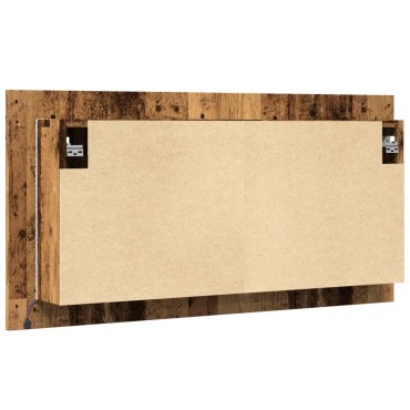 vidaXL Έπιπλο Καθρέφτη με LED Όψη Παλαιού Ξύλου 40x12x45cm Επεξ. Ξύλο 1 τεμ.