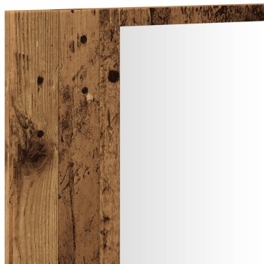 vidaXL Έπιπλο Καθρέφτη με LED Όψη Παλαιού Ξύλου 40x12x45cm Επεξ. Ξύλο 1 τεμ.
