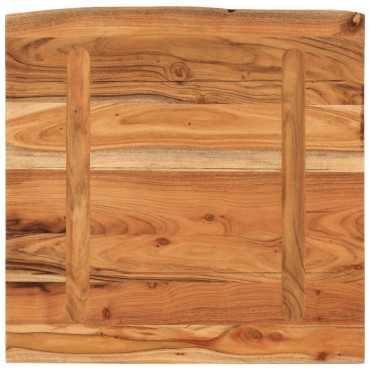 vidaXL Ράφι Επιτοίχιο Ορθ. Live Edge 40x40x2,5cm Μασίφ Ξύλο Ακακίας
