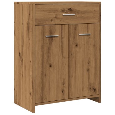 vidaXL Ντουλάπι Μπάνιου Αρτισιανή Δρυς 60x33x80cm Επεξ. Ξύλο