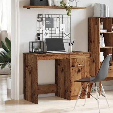 vidaXL Γραφείο Όψη Παλαιού Ξύλου 100x50x76cm από Επεξεργασμένο Ξύλο 1 τεμ.