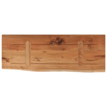 vidaXL Ράφι Επιτοίχιο Ορθ. Live Edge 70x30x2,5cm Μασίφ Ξύλο Ακακίας
