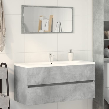 vidaXL Ντουλάπι Νιπτήρα Γκρι Σκυροδέματος 100x38,5x45cm Επεξ. Ξύλο 1 τεμ.