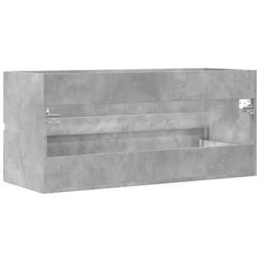 vidaXL Ντουλάπι Νιπτήρα Γκρι Σκυροδέματος 100x38,5x45cm Επεξ. Ξύλο 1 τεμ.