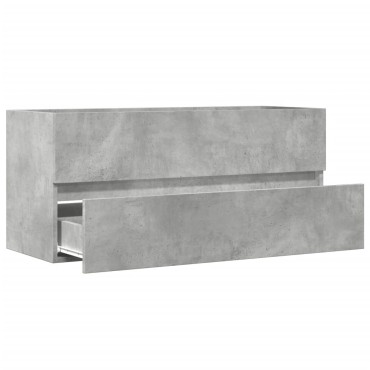 vidaXL Ντουλάπι Νιπτήρα Γκρι Σκυροδέματος 100x38,5x45cm Επεξ. Ξύλο 1 τεμ.