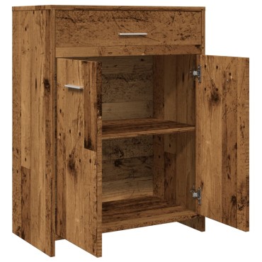 vidaXL Ντουλάπι Μπάνιου Όψη Παλαιού Ξύλου 60x33x80cm από Επεξ. Ξύλο