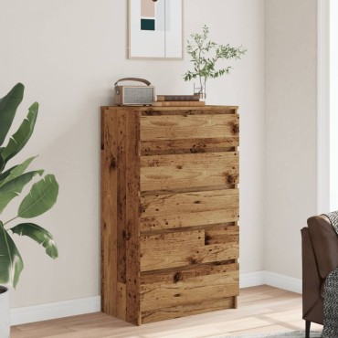 vidaXL Συρταριέρα Όψη Παλαιού Ξύλου 60x36x103cm Επεξεργασμένο Ξύλο 1 τεμ.