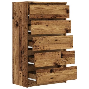 vidaXL Συρταριέρα Όψη Παλαιού Ξύλου 60x36x103cm Επεξεργασμένο Ξύλο 1 τεμ.