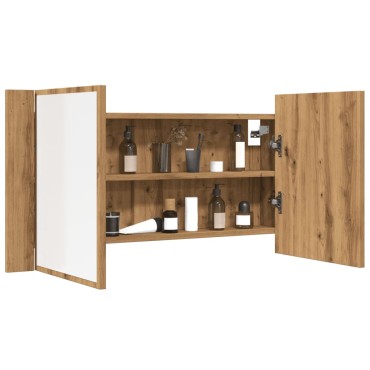 vidaXL Καθρέφτης Ντουλάπι Αρτισιανή Δρυς 90x12x45cm Επεξ. Ξύλο 1 τεμ.