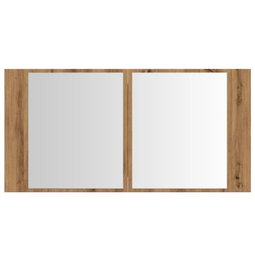 vidaXL Καθρέφτης Ντουλάπι Αρτισιανή Δρυς 90x12x45cm Επεξ. Ξύλο 1 τεμ.