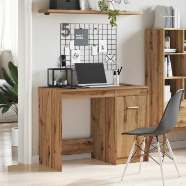 vidaXL Γραφείο Αρτισιανή Δρυς 100x50x76cm από Επεξεργασμένο Ξύλο 1 τεμ.