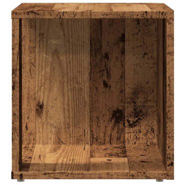 vidaXL Τραπέζι Βοηθητικό Παλαιό Ξύλο 33x33x34cm από Επεξ. Ξύλο