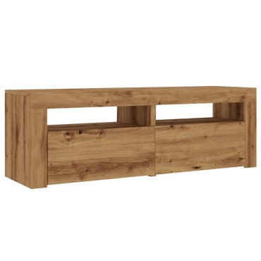 vidaXL Έπιπλο Τηλεόρασης με LED Αρτισιανή Δρυς 120x35x40cm Επεξ.Ξύλο