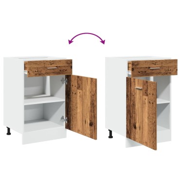 vidaXL Ντουλάπι με Συρτάρι Lyon Μαύρο 50x46x81,5cm Επεξ. Ξύλο 1 τεμ.