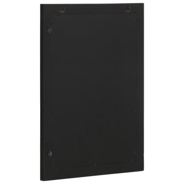 vidaXL Καθρέφτης Μπάνιου Μαύρος 50x70x2,5cm Επεξ. Ξύλο/Oρείχαλκος