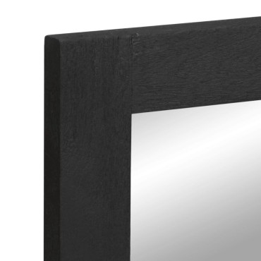 vidaXL Καθρέφτης Μπάνιου Μαύρος 50x70x2,5cm Επεξ. Ξύλο/Oρείχαλκος