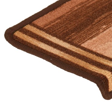 vidaXL Πατάκια Σκάλας Αυτοκόλλητα 5 τεμ. Καφέ 65x21x4 εκ.