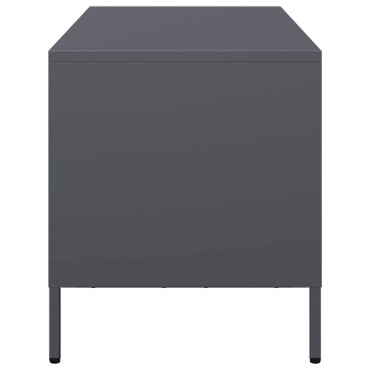 vidaXL Έπιπλο Τηλεόρασης Ανθρακί 101,5x39x43,5cm Ατσάλι Ψυχρής Έλασης