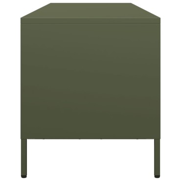 vidaXL Έπιπλο Τηλεόρασης Λαδί 135x39x43,5cm Ατσάλι Ψυχρής Έλασης