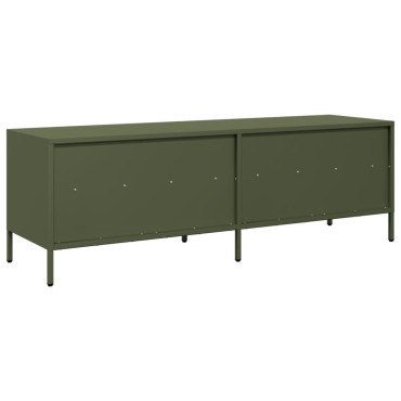 vidaXL Έπιπλο Τηλεόρασης Λαδί 135x39x43,5cm Ατσάλι Ψυχρής Έλασης