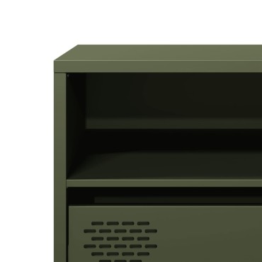 vidaXL Έπιπλο Τηλεόρασης Λαδί 135x39x43,5cm Ατσάλι Ψυχρής Έλασης