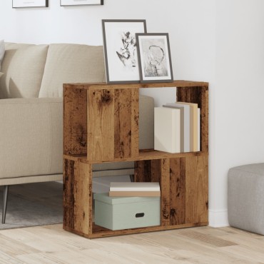 vidaXL Βιβλιοθήκη Όψη Παλαιού Ξύλου 60x24x63cm από Επεξεργ. Ξύλο 1 τεμ.