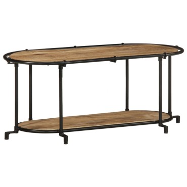 vidaXL Έπιπλο Τηλεόρασης 100x42x40cm Μασίφ Ακατέργ. Ξύλο Μάνγκο 1 τεμ.
