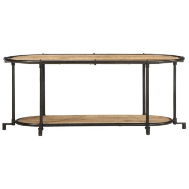 vidaXL Έπιπλο Τηλεόρασης 100x42x40cm Μασίφ Ακατέργ. Ξύλο Μάνγκο 1 τεμ.