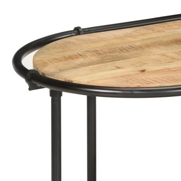 vidaXL Έπιπλο Τηλεόρασης 100x42x40cm Μασίφ Ακατέργ. Ξύλο Μάνγκο 1 τεμ.