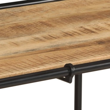 vidaXL Έπιπλο Τηλεόρασης 100x42x40cm Μασίφ Ακατέργ. Ξύλο Μάνγκο 1 τεμ.
