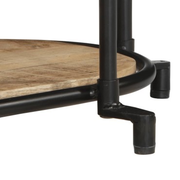 vidaXL Έπιπλο Τηλεόρασης 100x42x40cm Μασίφ Ακατέργ. Ξύλο Μάνγκο 1 τεμ.