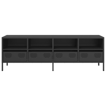 vidaXL Έπιπλο Τηλεόρασης Μαύρο 135x39x43,5cm Ατσάλι Ψυχρής Έλασης