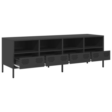 vidaXL Έπιπλο Τηλεόρασης Μαύρο 135x39x43,5cm Ατσάλι Ψυχρής Έλασης