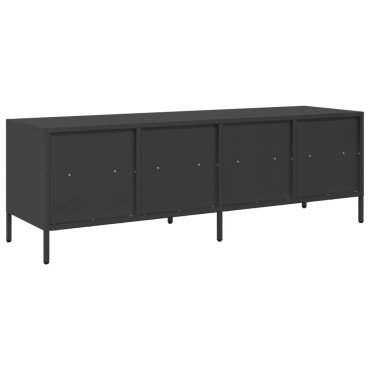 vidaXL Έπιπλο Τηλεόρασης Μαύρο 135x39x43,5cm Ατσάλι Ψυχρής Έλασης