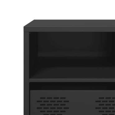 vidaXL Έπιπλο Τηλεόρασης Μαύρο 135x39x43,5cm Ατσάλι Ψυχρής Έλασης