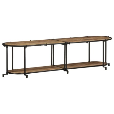 vidaXL Έπιπλο Τηλεόρασης 160x42x40cm Μασίφ Ακατέργ. Ξύλο Μάνγκο 1 τεμ.