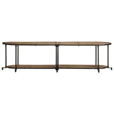 vidaXL Έπιπλο Τηλεόρασης 160x42x40cm Μασίφ Ακατέργ. Ξύλο Μάνγκο 1 τεμ.