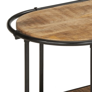 vidaXL Έπιπλο Τηλεόρασης 160x42x40cm Μασίφ Ακατέργ. Ξύλο Μάνγκο 1 τεμ.