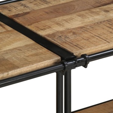vidaXL Έπιπλο Τηλεόρασης 160x42x40cm Μασίφ Ακατέργ. Ξύλο Μάνγκο 1 τεμ.