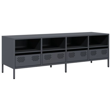 vidaXL Έπιπλο Τηλεόρασης Ανθρακί 135x39x43,5cm Ατσάλι Ψυχρής Έλασης
