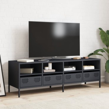vidaXL Έπιπλο Τηλεόρασης Ανθρακί 135x39x43,5cm Ατσάλι Ψυχρής Έλασης