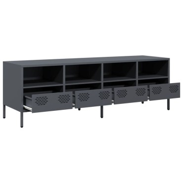 vidaXL Έπιπλο Τηλεόρασης Ανθρακί 135x39x43,5cm Ατσάλι Ψυχρής Έλασης