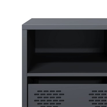 vidaXL Έπιπλο Τηλεόρασης Ανθρακί 135x39x43,5cm Ατσάλι Ψυχρής Έλασης