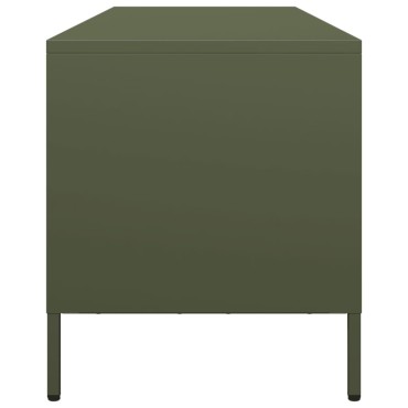 vidaXL Έπιπλο Τηλεόρασης Λαδί 135x39x43,5cm Ατσάλι Ψυχρής Έλασης