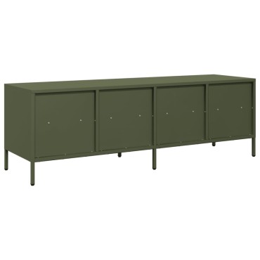 vidaXL Έπιπλο Τηλεόρασης Λαδί 135x39x43,5cm Ατσάλι Ψυχρής Έλασης