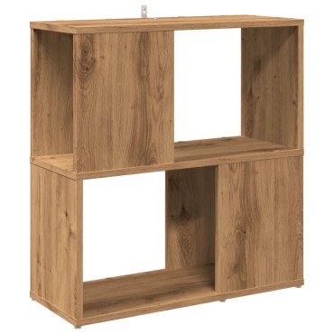 vidaXL Βιβλιοθήκη Αρτισιανή Δρυς 60x24x63cm Επεξεργ. Ξύλο 1 τεμ.