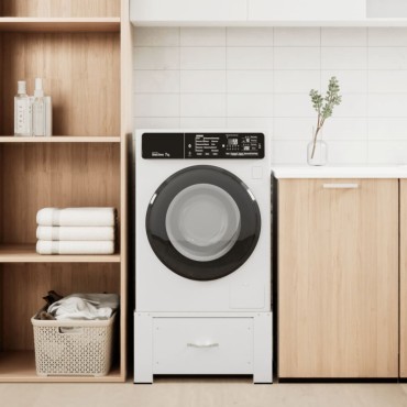 vidaXL Βάση Στήριξης Πλυντηρίου Ρούχων με Συρτάρι Λευκή