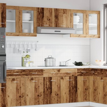 vidaXL Ντουλάπι Κρεμαστό Lyon με Τζάμι 40x31x60cm Επεξ. Ξύλο 1 τεμ.