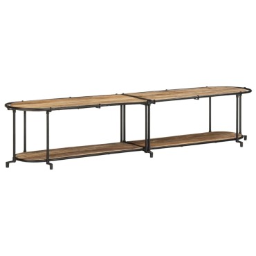 vidaXL Έπιπλο Τηλεόρασης 200x42x40cm Μασίφ Ακατέργ. Ξύλο Μάνγκο 1 τεμ.